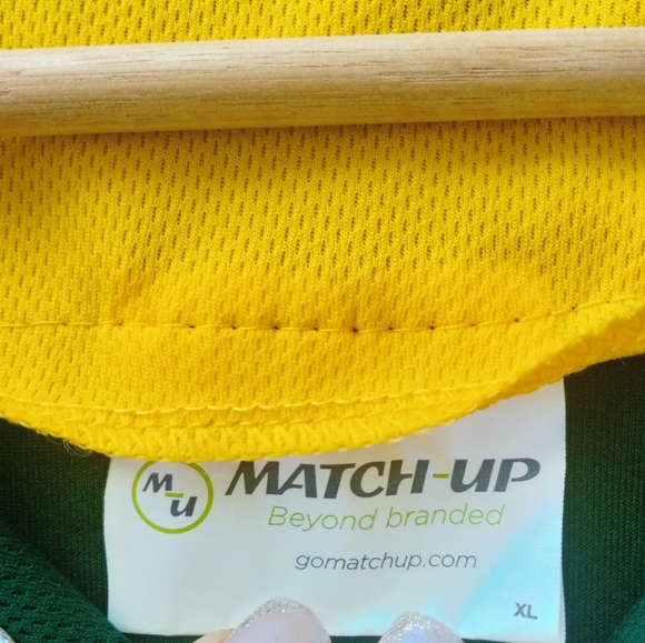 Oakland A's Athletics Vintage Jersey Mens Size XL Match Up Green Yellow 3/4 Zip - Picture 5 of 11